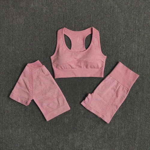 2/3/5PCS Seamless Women Yoga Set Workout Sportswear Gym Clothing