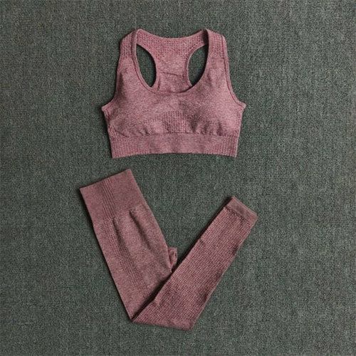 2/3/5PCS Seamless Women Yoga Set Workout Sportswear Gym Clothing