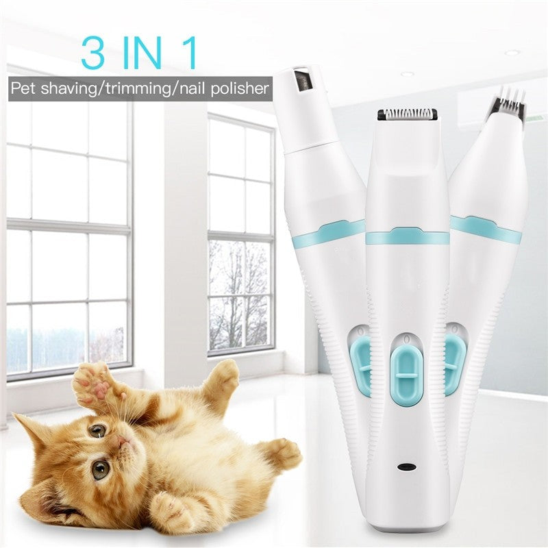 3 In 1 Professional Pet Cat Dog Hair Trimmer Rechargeable Electric