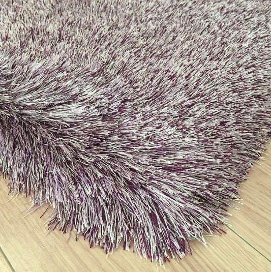 Lavender Shag Area Rug Fancy Collection