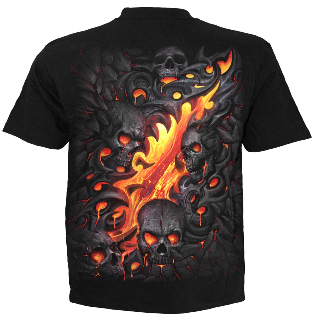 SKULL LAVA - T-Shirt Black