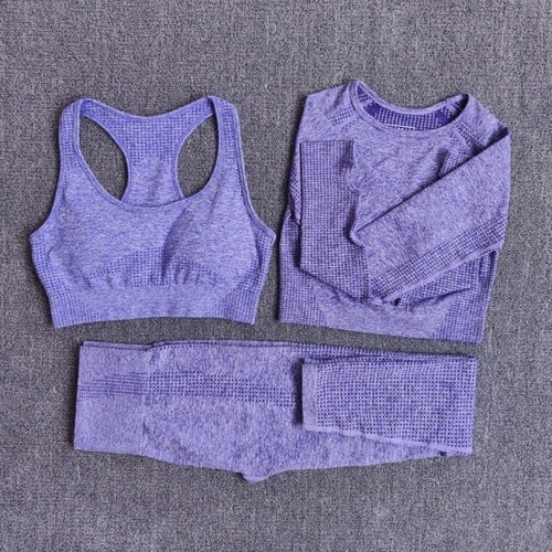 2/3/5PCS Seamless Women Yoga Set Workout Sportswear Gym Clothing