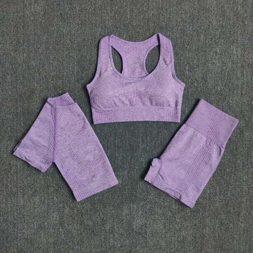 2/3/5PCS Seamless Women Yoga Set Workout Sportswear Gym Clothing