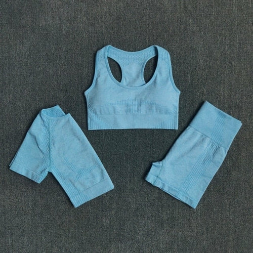 2/3/5PCS Seamless Women Yoga Set Workout Sportswear Gym Clothing